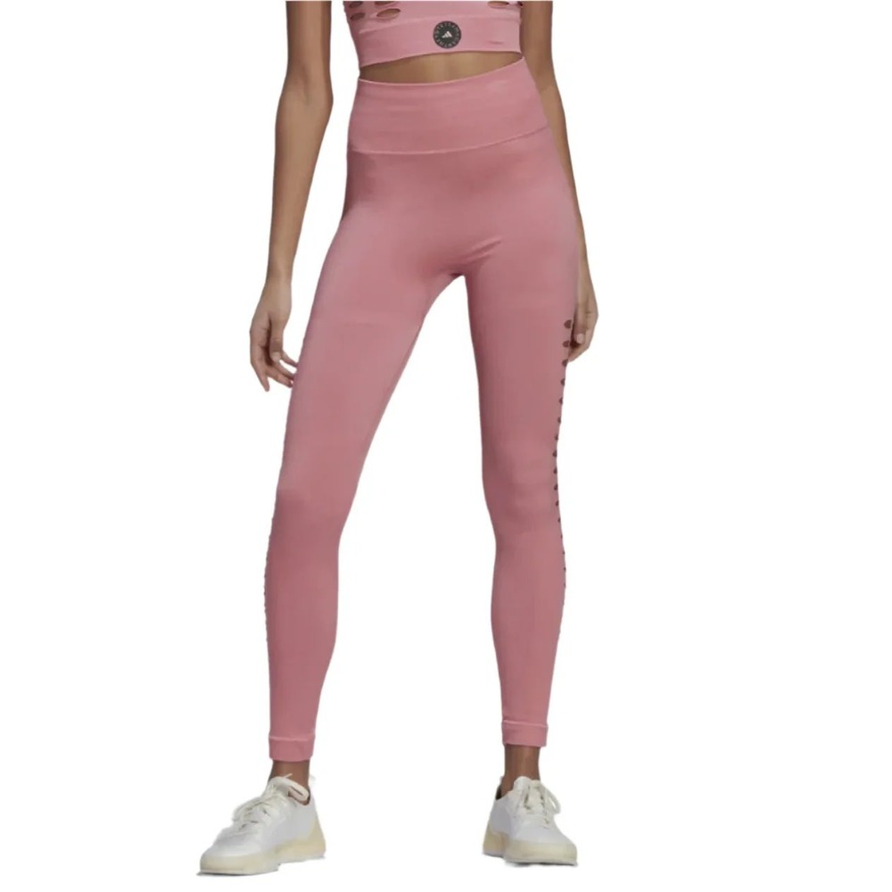NWT Adidas by Stella McCartney True Purpose Yoga Knit Leggings Pink Size M Gym